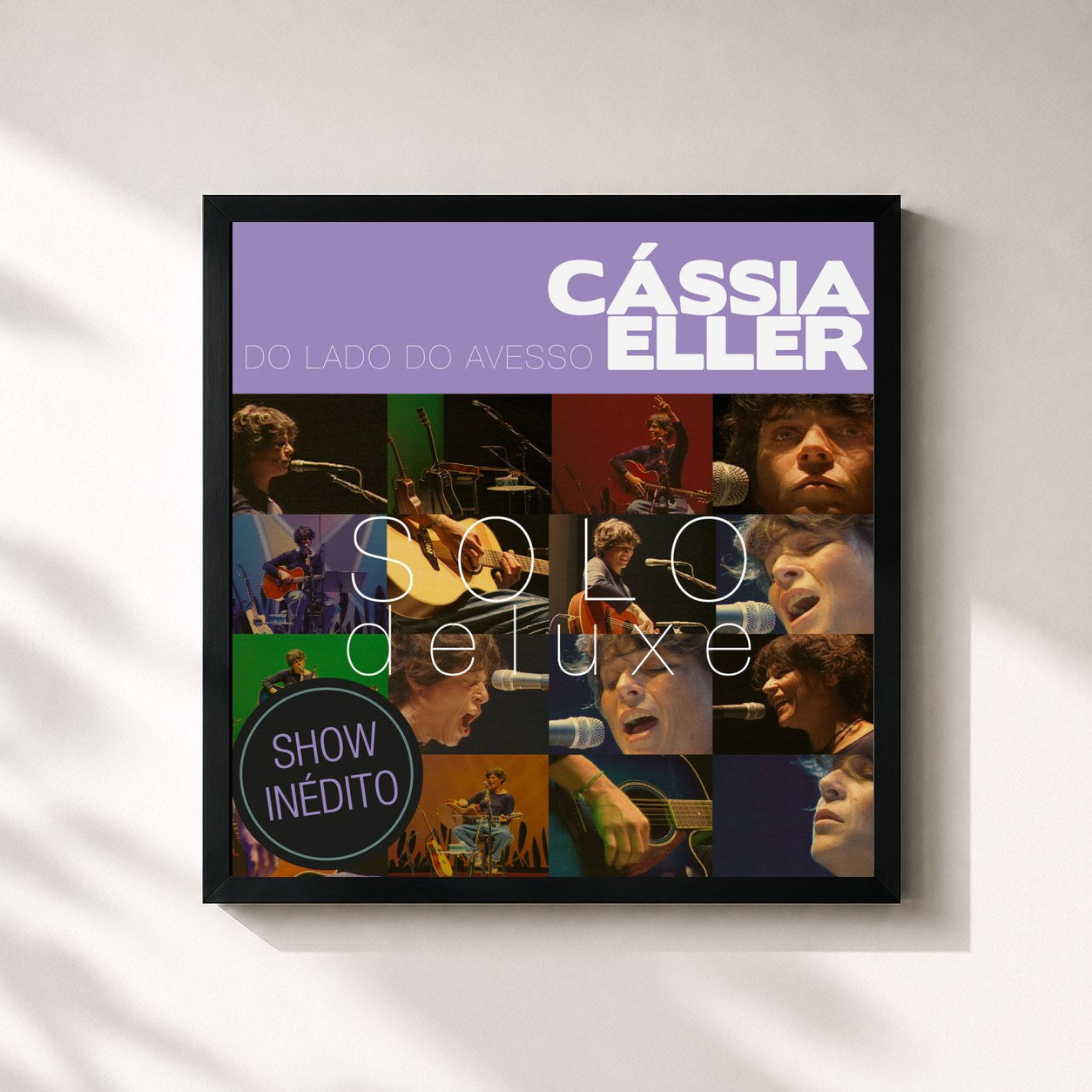 #noir Tableau carré de l'album Do Lado Do Avesso – Cássia Eller – SOLO (Deluxe Edition) de Cássia Eller, cadre noir 32x32 cm