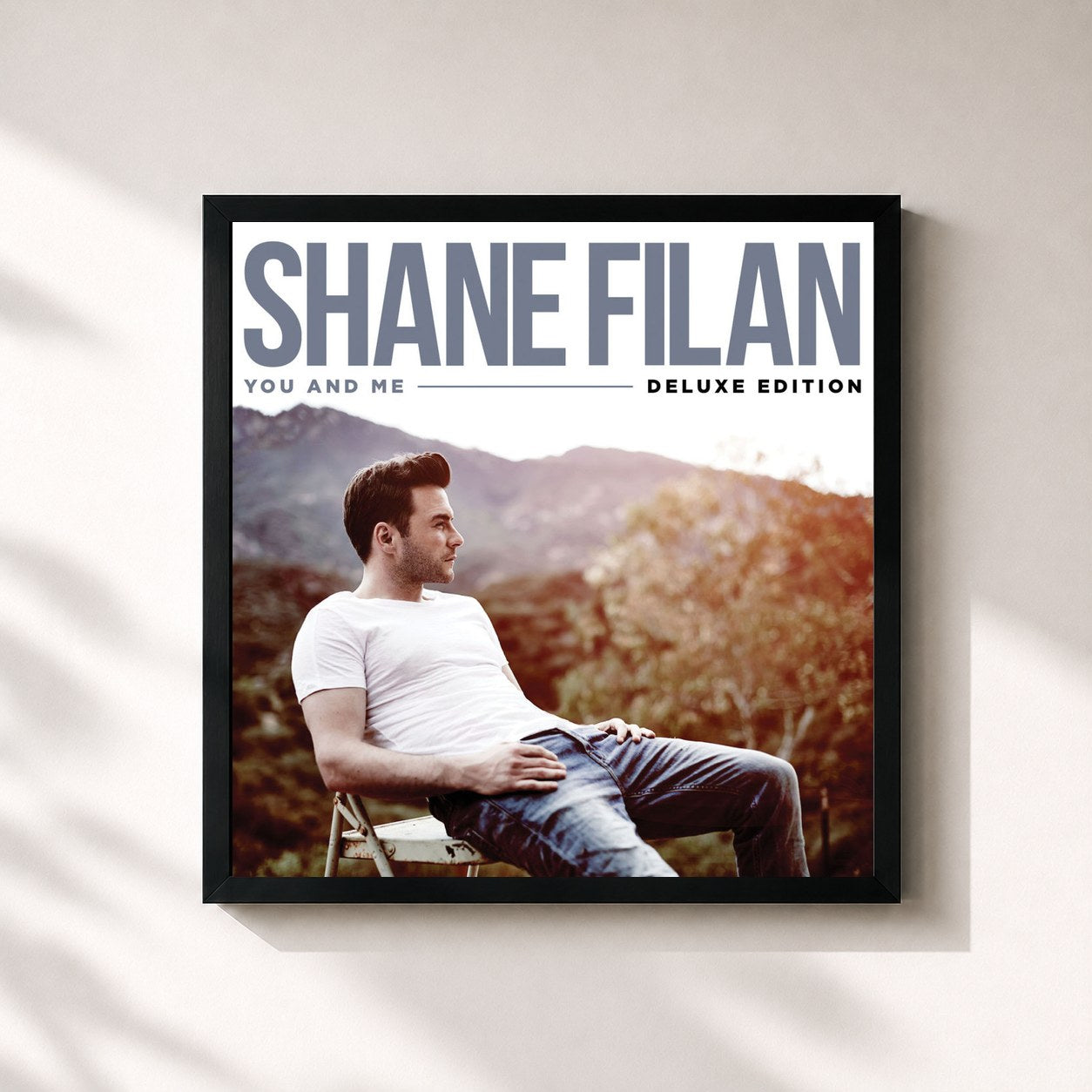 #noir Tableau carré de l'album You And Me (Deluxe Edition) de Shane Filan, cadre noir 32x32 cm