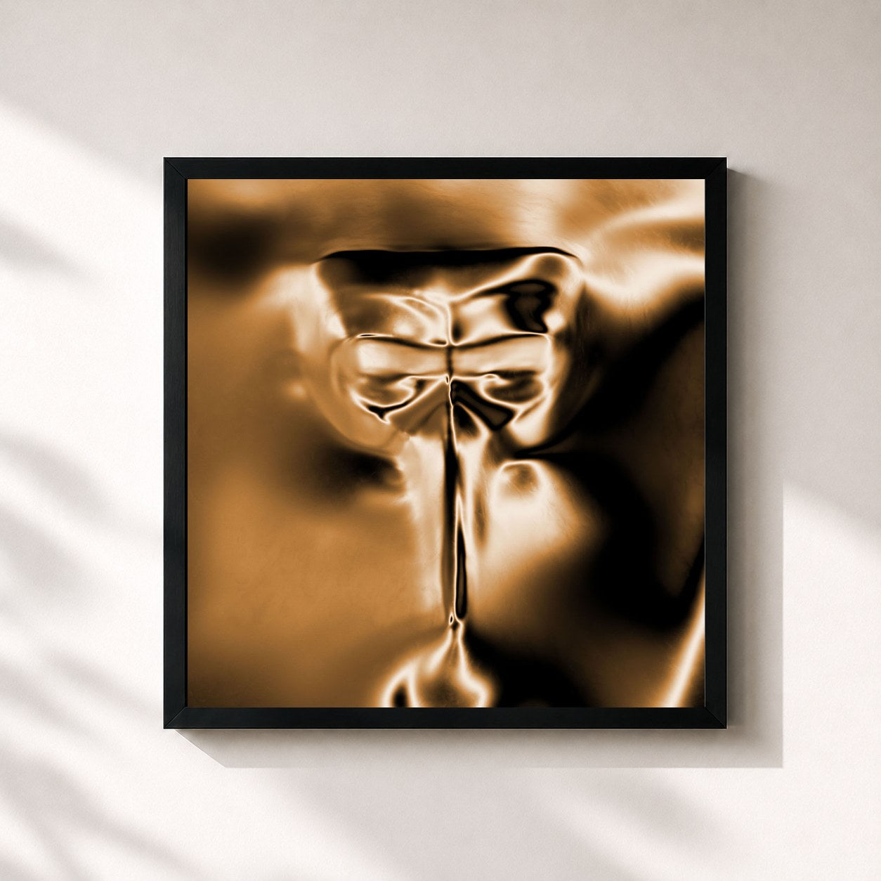 #noir Tableau carré de l'album Wanderer de Claptone, cadre noir 32x32 cm