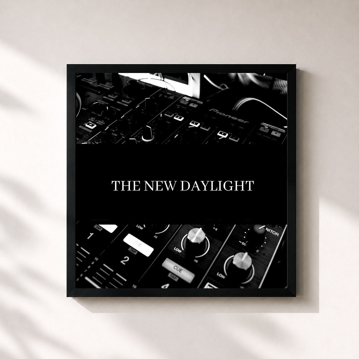 #noir Tableau carré de l'album The New Daylight (4AM) de Dash Berlin, cadre noir 32x32 cm
