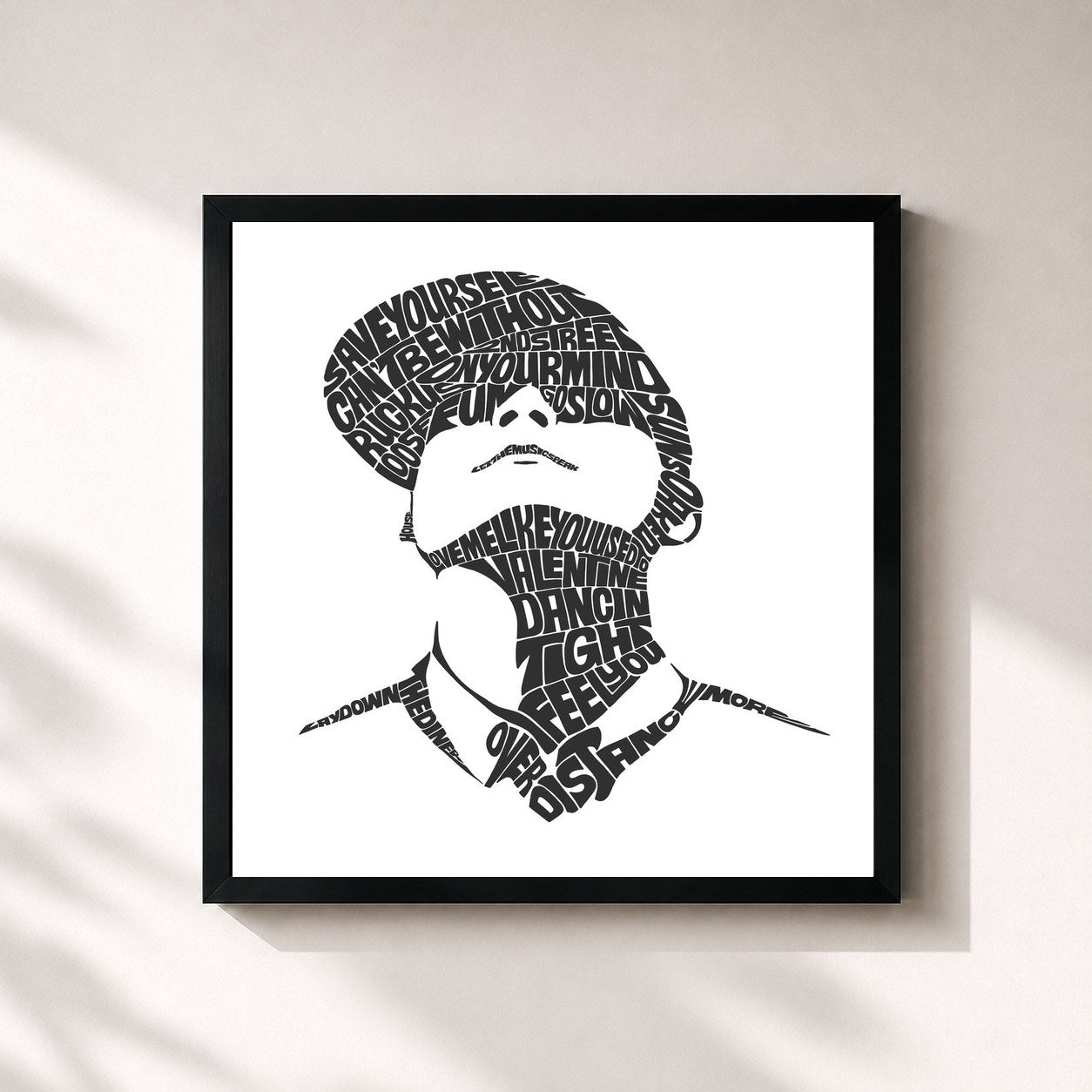#noir Tableau carré de l'album Redux 003 de Kaskade, cadre noir 32x32 cm