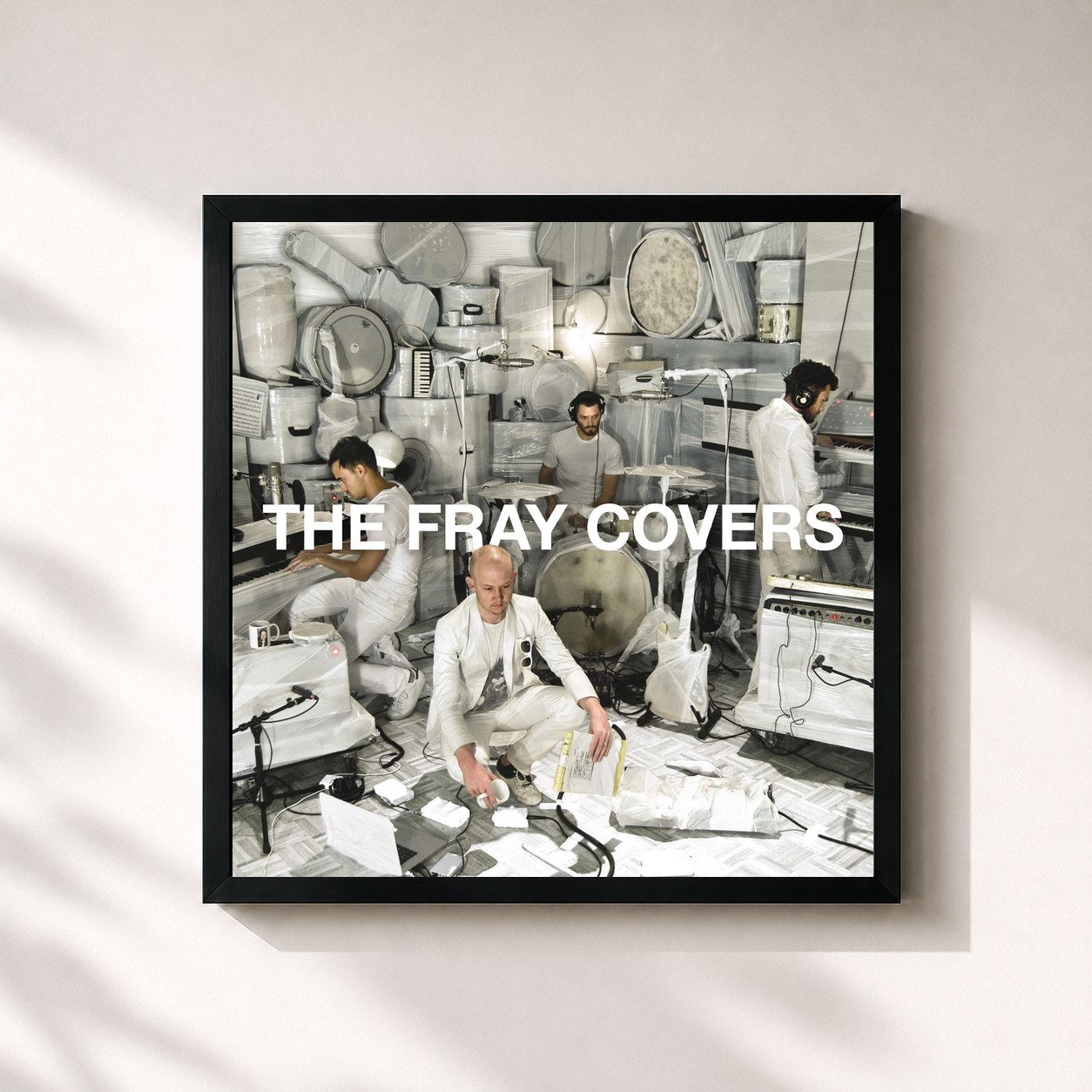 #noir Tableau carré de l'album Covers de The Fray, cadre noir 32x32 cm