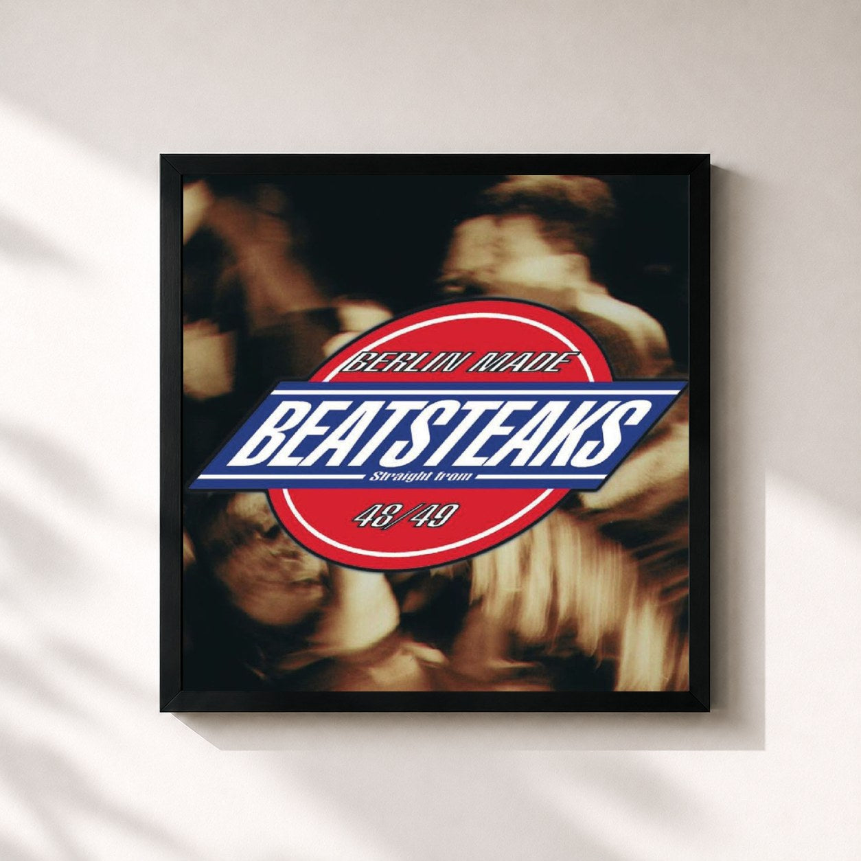 #noir Tableau carré de l'album 48/49 de Beatsteaks, cadre noir 32x32 cm