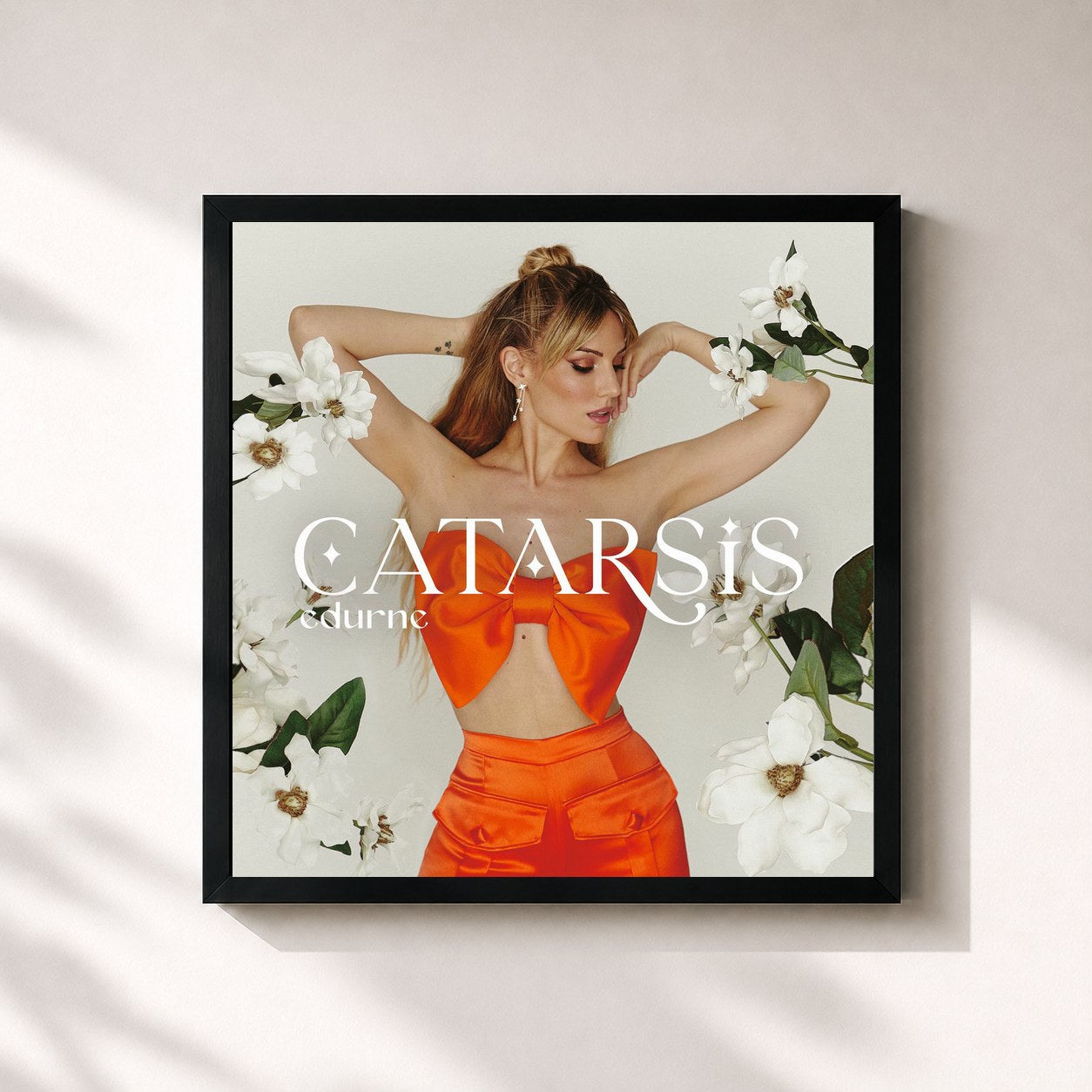 #noir Tableau carré de l'album Catarsis (Deluxe) de edurne, cadre noir 32x32 cm