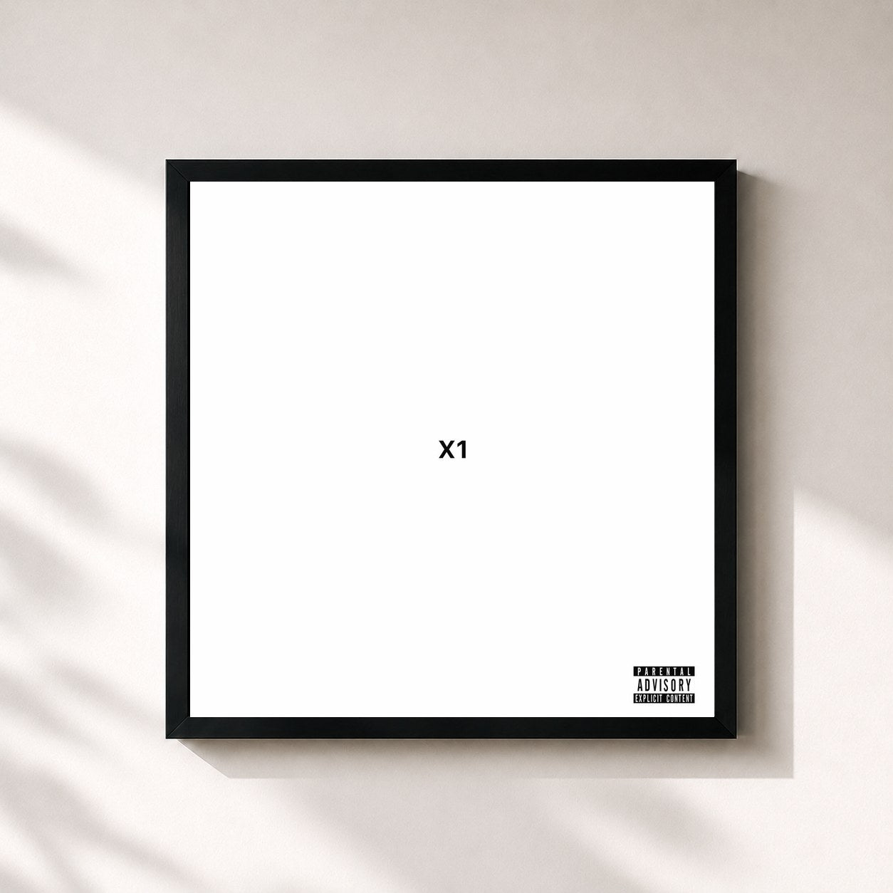 #noir Tableau carré de l'album X1 de Aladin 135, cadre noir 32x32 cm