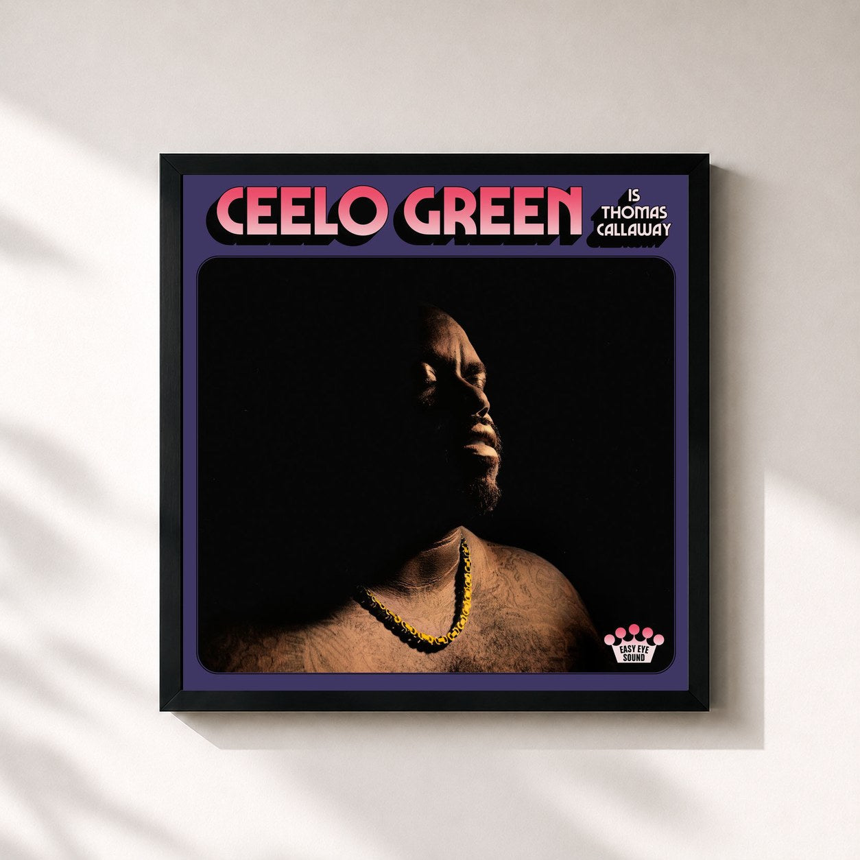 #noir Tableau carré de l'album CeeLo Green is Thomas Callaway de CeeLo Green, cadre noir 32x32 cm