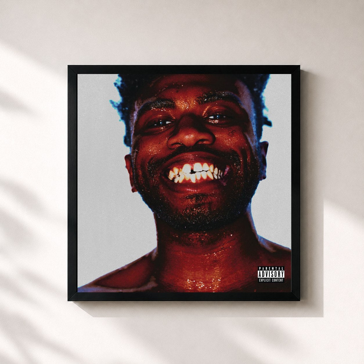 #noir Tableau carré de l'album ARIZONA BABY de Kevin Abstract, cadre noir 32x32 cm