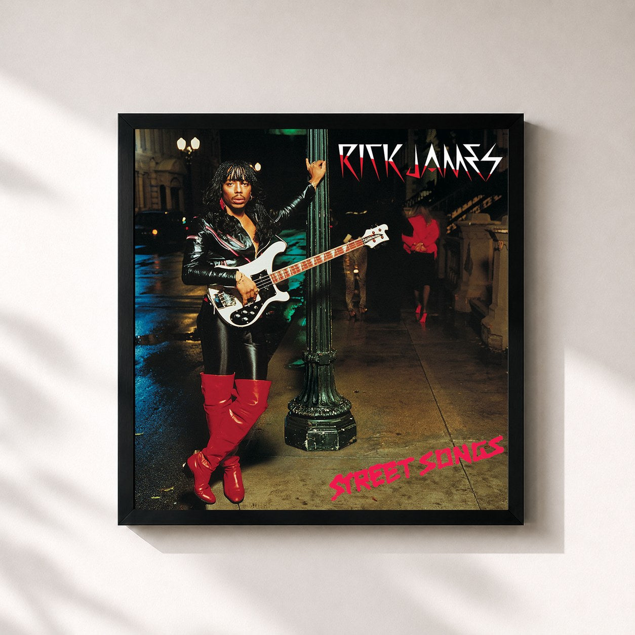 #noir Tableau carré de l'album Street Songs (Expanded Edition) de Rick James, cadre noir 32x32 cm