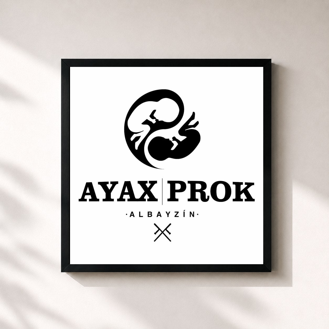 #noir Tableau carré de l'album Albayzín Recopilatorio de Ayax y Prok, cadre noir 32x32 cm