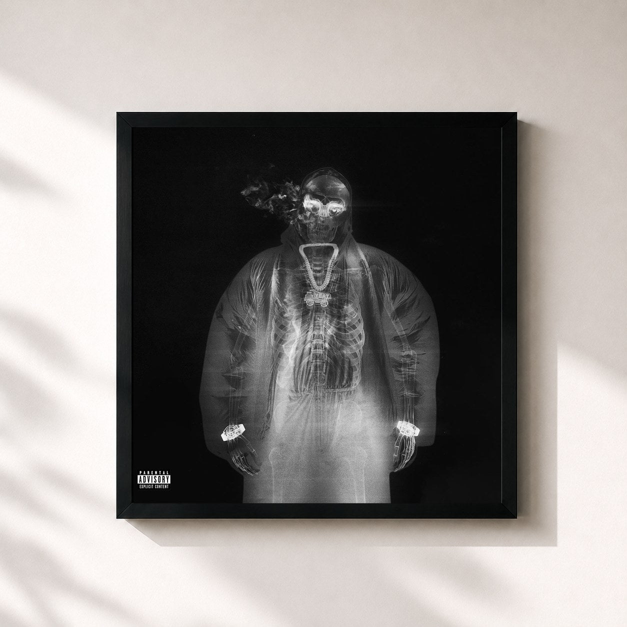 #noir Tableau carré de l'album AftërLyfe de Yeat, cadre noir 32x32 cm