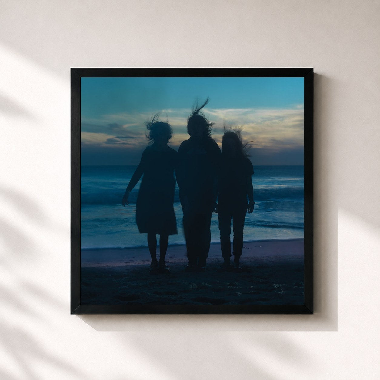 #noir Tableau carré de l'album the rest de Boygenius, cadre noir 32x32 cm
