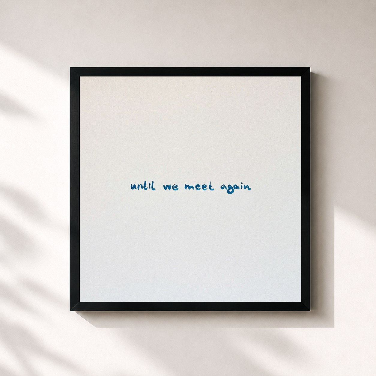 #noir Tableau carré de l'album Until We Meet Again de Christian Löffler, cadre noir 32x32 cm