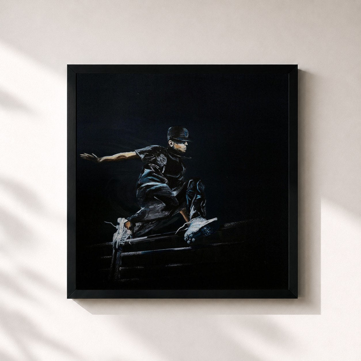 #noir Tableau carré de l'album TURR4ZO de Trueno, cadre noir 32x32 cm
