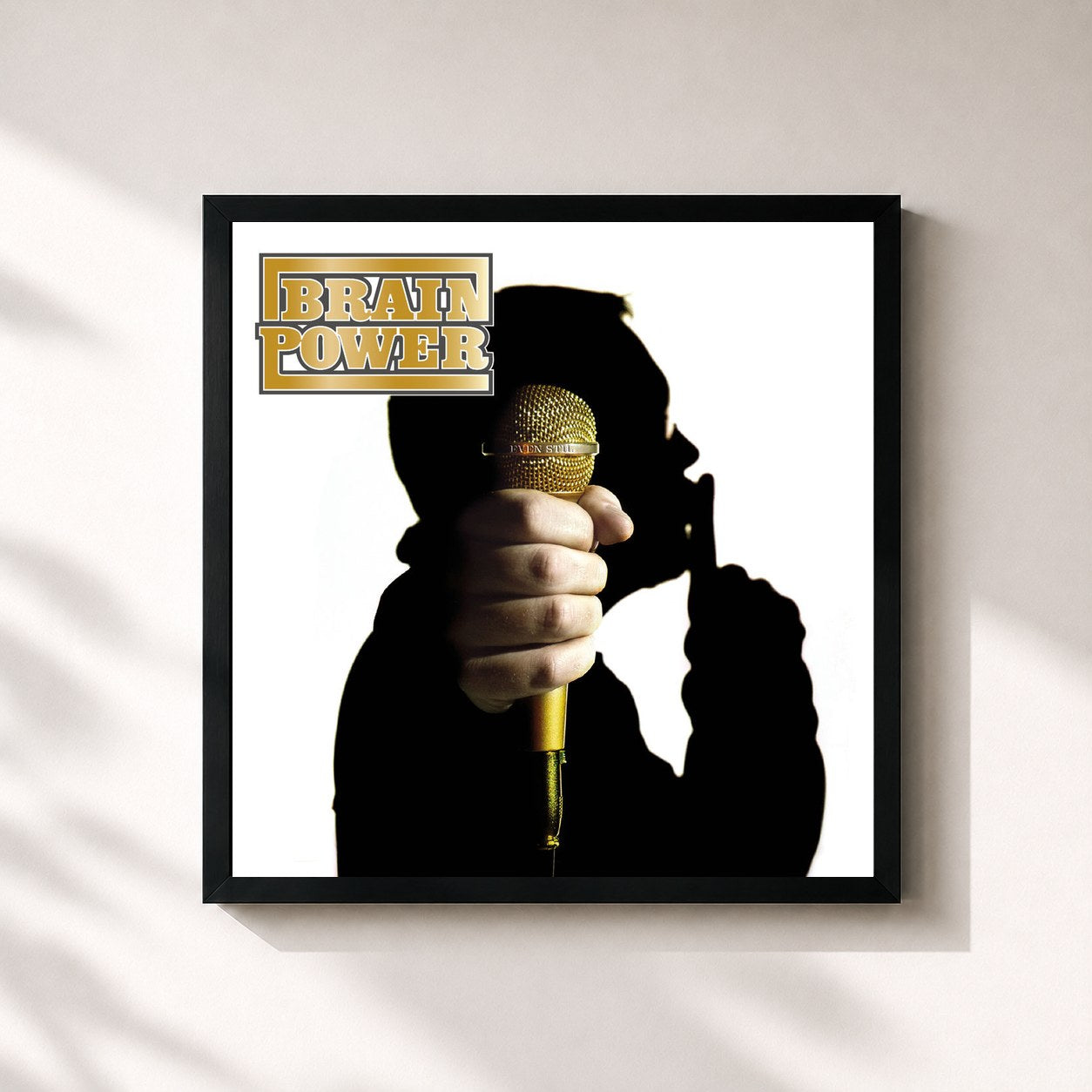#noir Tableau carré de l'album Even Stil (Deluxe Edition) de Brainpower, cadre noir 32x32 cm