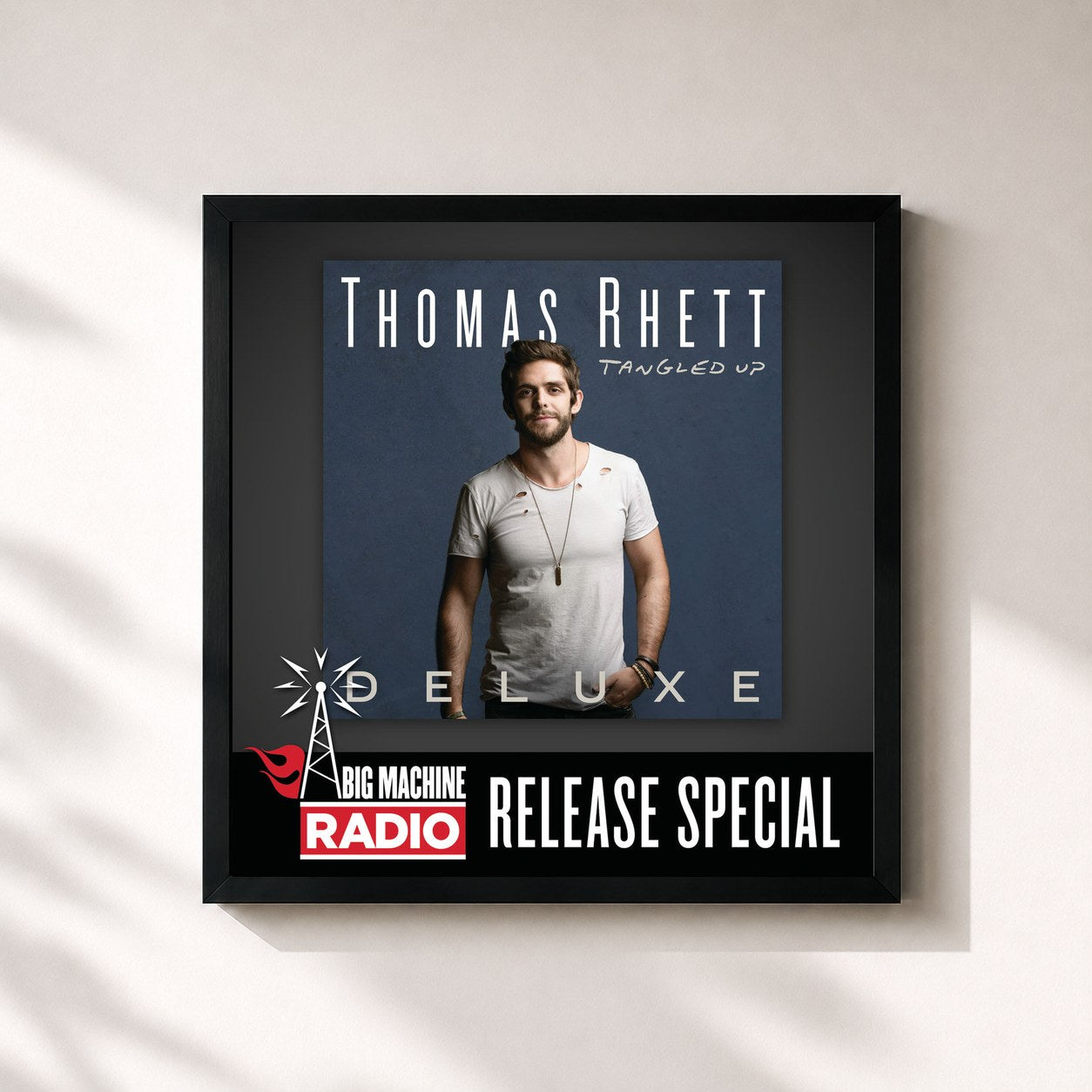 #noir Tableau carré de l'album Tangled Up (Deluxe / Big Machine Radio Release Special) de Thomas Rhett, cadre noir 32x32 cm