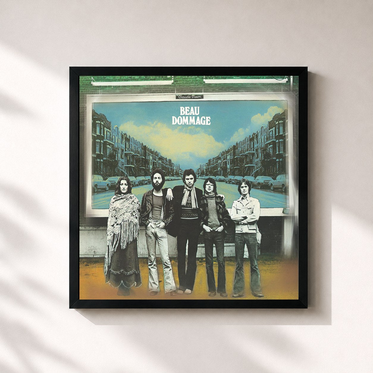 #noir Tableau carré de l'album Beau Dommage (Edition 30e Anniversaire) de Beau Dommage, cadre noir 32x32 cm