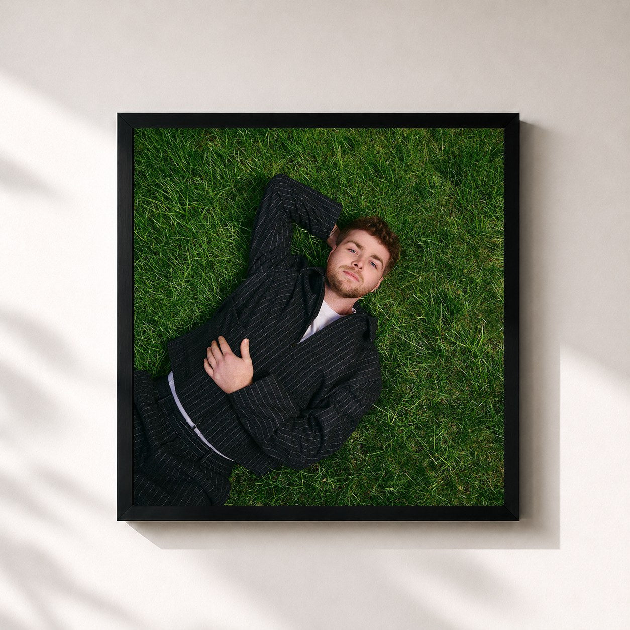 #noir Tableau carré de l'album You'll Be Alright, Kid de Alex Warren, cadre noir 32x32 cm