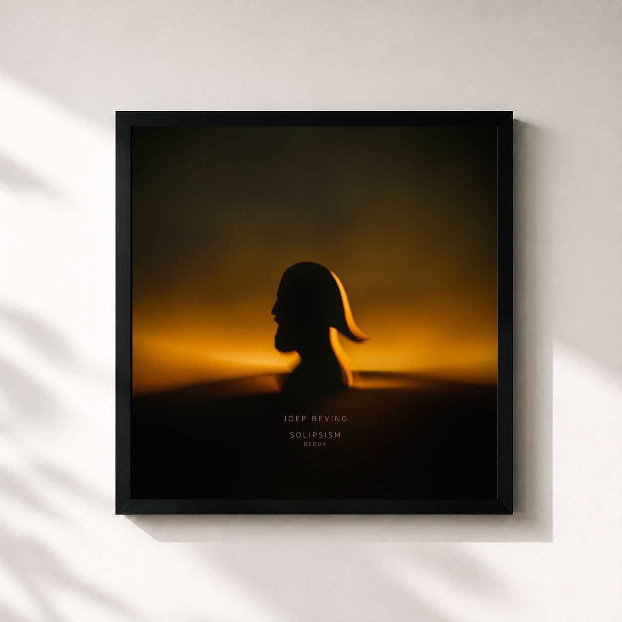 #noir Tableau carré de l'album Solipsism Redux de Joep Beving, cadre noir 32x32 cm