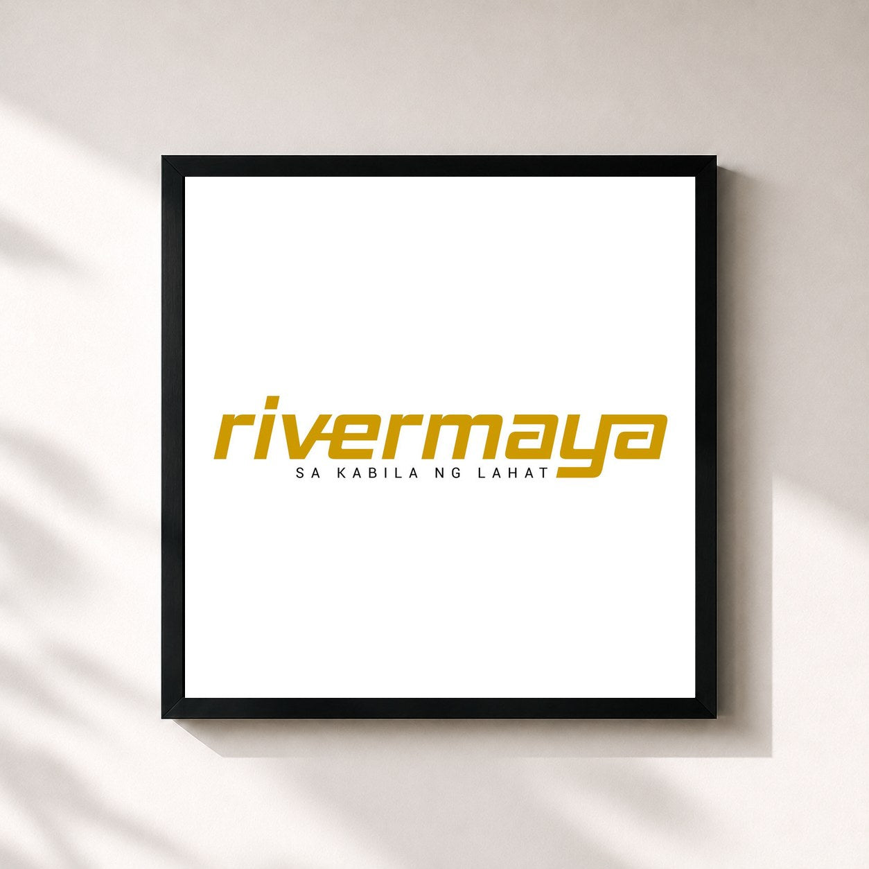 #noir Tableau carré de l'album Sa Kabila Ng Lahat de Rivermaya, cadre noir 32x32 cm
