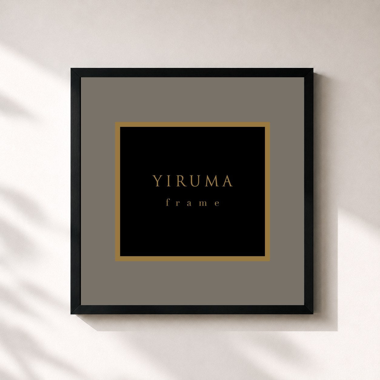 #noir Tableau carré de l'album f r a m e de Yiruma, cadre noir 32x32 cm