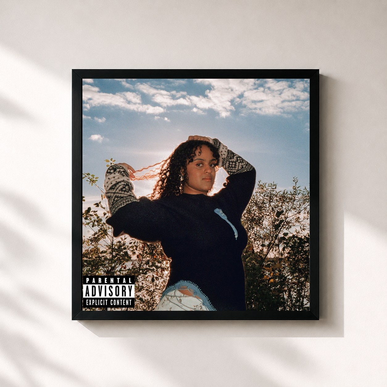 #noir Tableau carré de l'album THE ONE AFTER ME de Seinabo Sey, cadre noir 32x32 cm