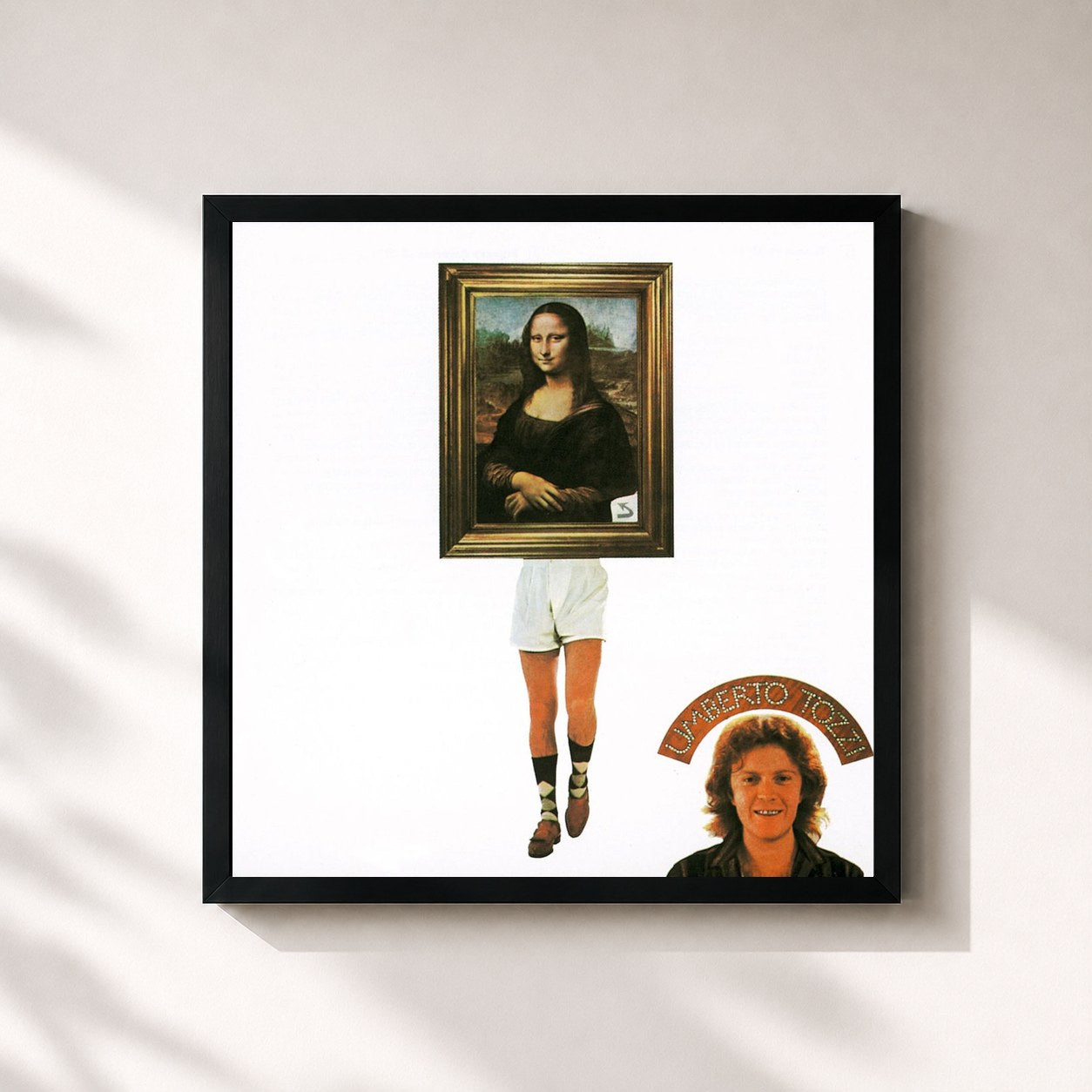 #noir Tableau carré de l'album E' nell' aria…ti amo de Umberto Tozzi, cadre noir 32x32 cm