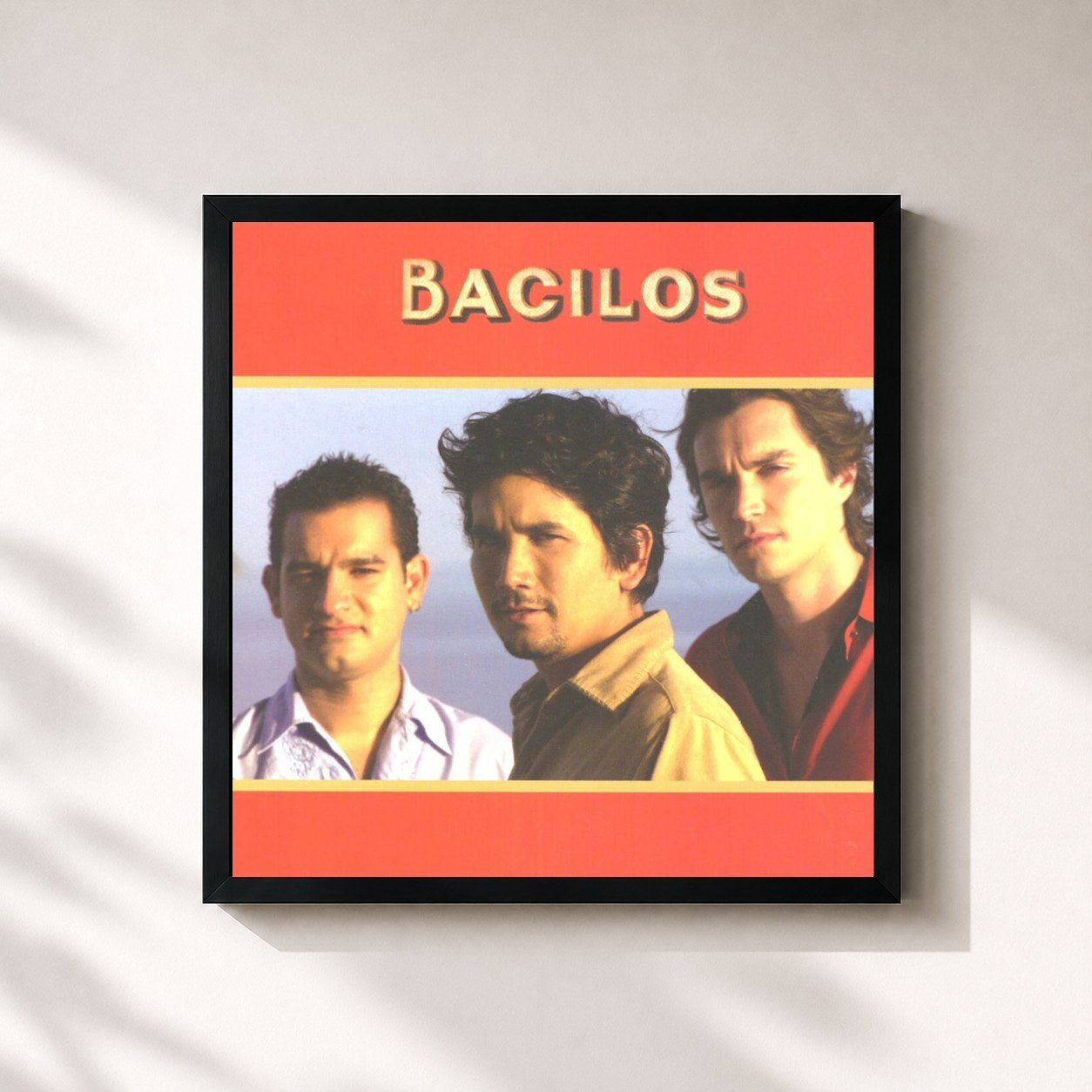 #noir Tableau carré de l'album Bacilos (Re-Issue) de Bacilos, cadre noir 32x32 cm