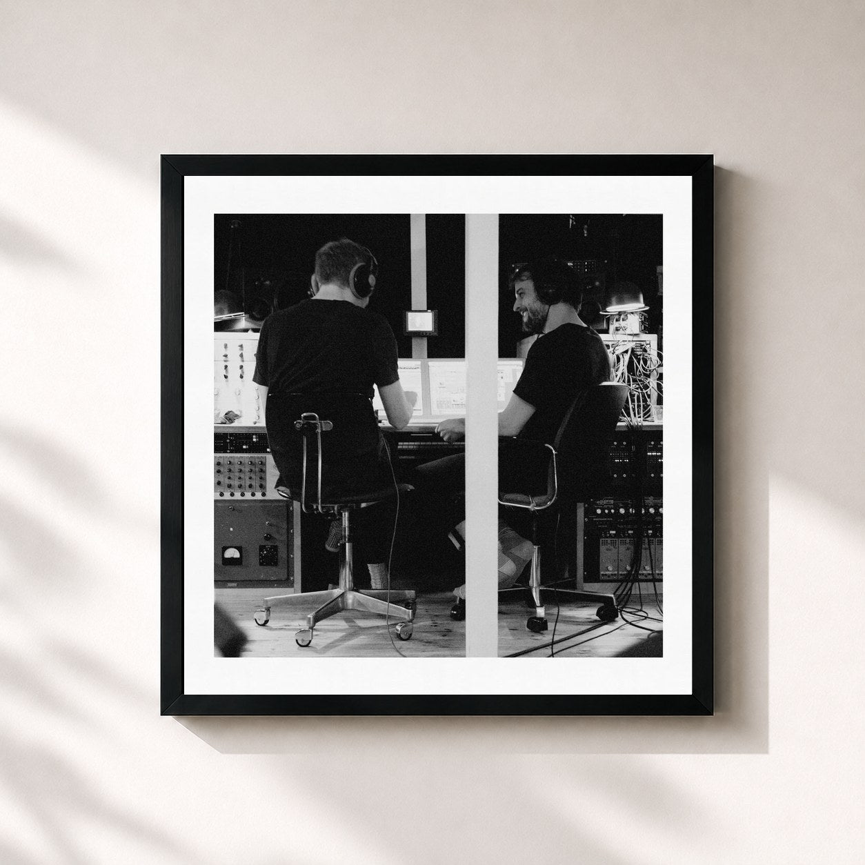 #noir Tableau carré de l'album Trance Frendz de Ólafur Arnalds, cadre noir 32x32 cm
