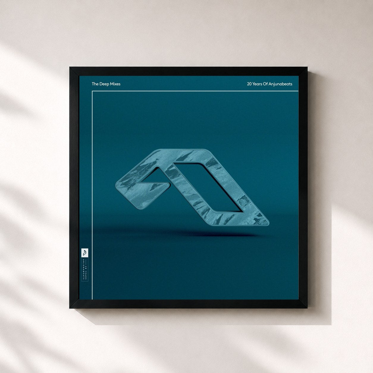 #noir Tableau carré de l'album 20 Years Of Anjunabeats: The Deep Mixes de Above & Beyond, cadre noir 32x32 cm