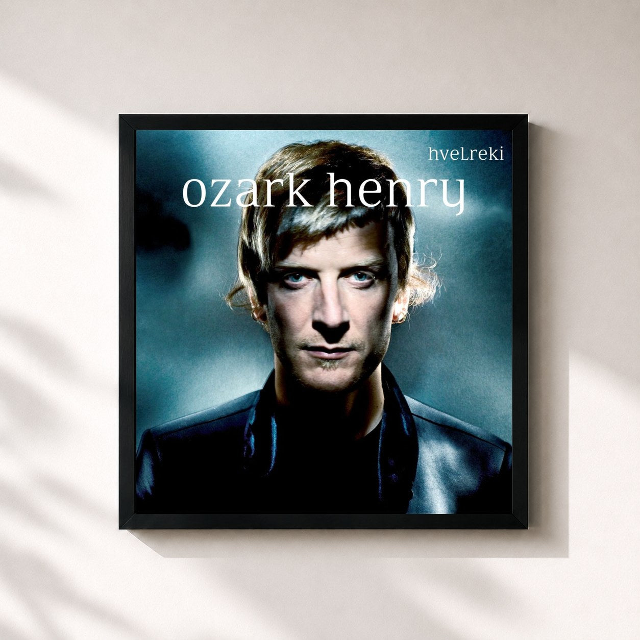 #noir Tableau carré de l'album Hvelreki de Ozark Henry, cadre noir 32x32 cm