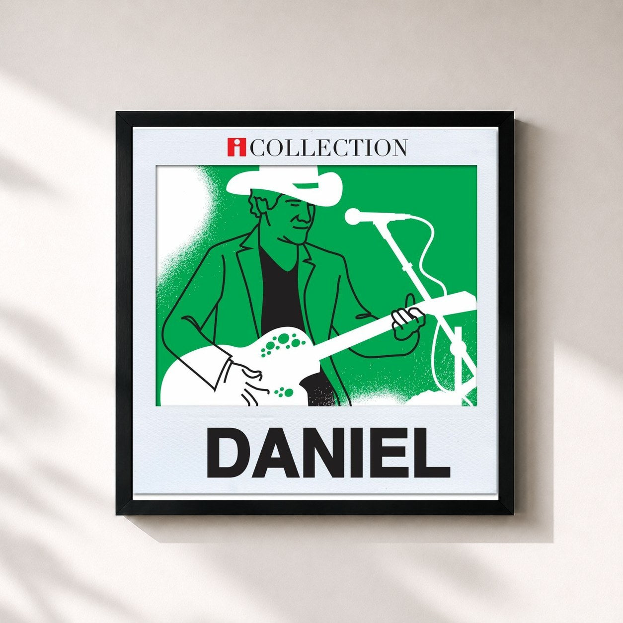 #noir Tableau carré de l'album iCollection de Daniel, cadre noir 32x32 cm