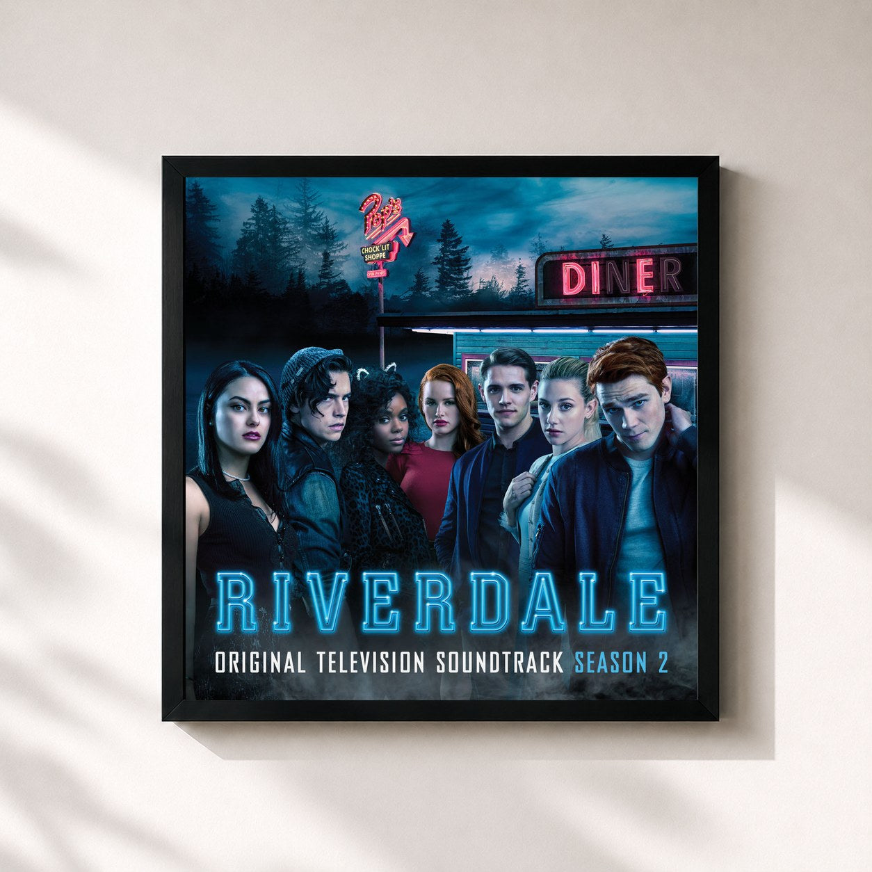#noir Tableau carré de l'album Riverdale: Season 2 (Original Television Soundtrack) de Riverdale Cast, cadre noir 32x32 cm