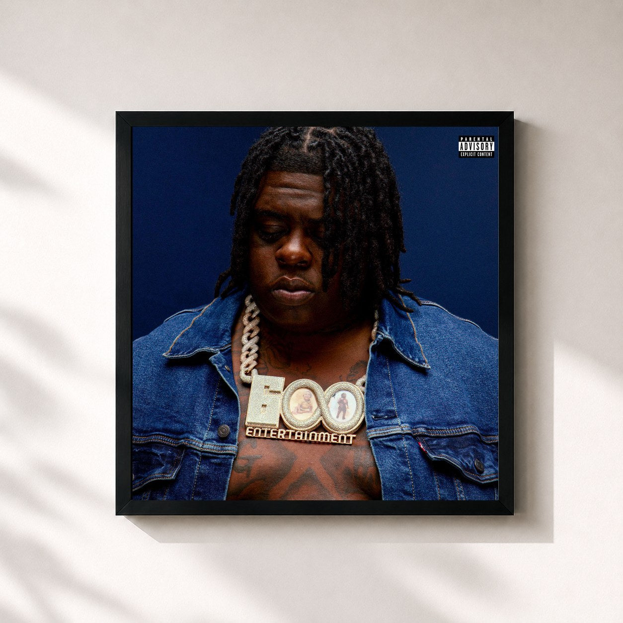 #noir Tableau carré de l'album I Hope You're Happy (Deluxe) de BigXthaPlug, cadre noir 32x32 cm