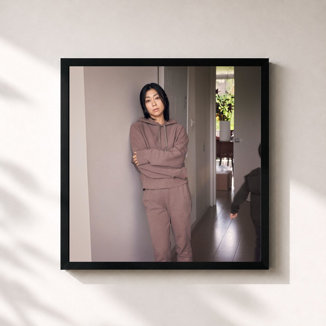 #noir Tableau carré de l'album BAD MODE de Hikaru Utada, cadre noir 32x32 cm