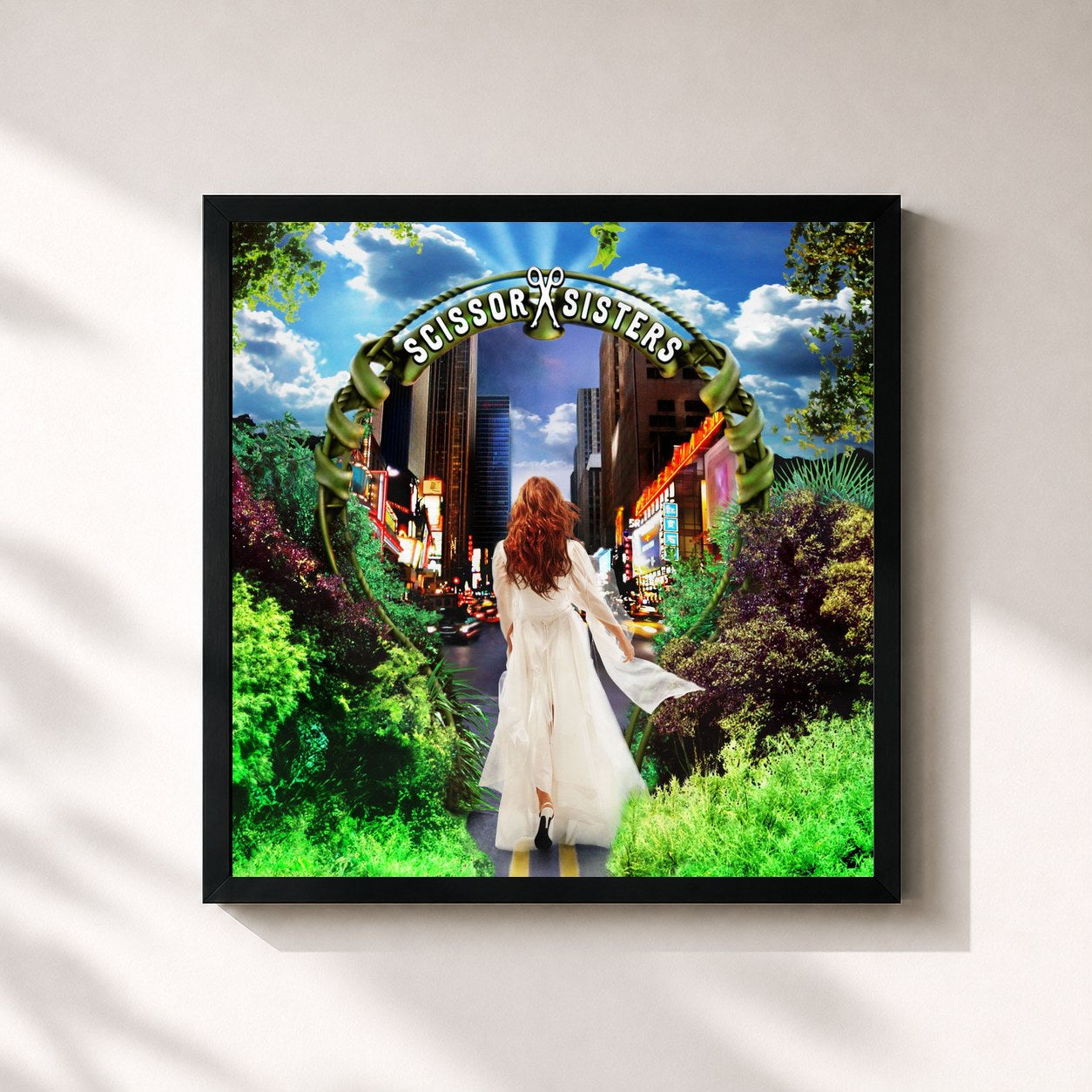 #noir Tableau carré de l'album Scissor Sisters (Deluxe) de Scissor Sisters, cadre noir 32x32 cm