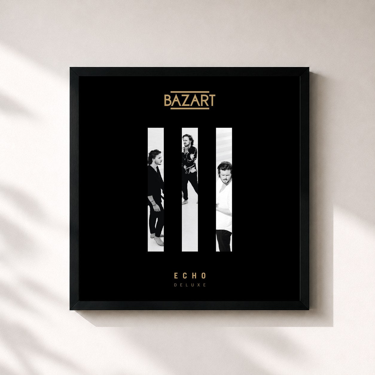 #noir Tableau carré de l'album Echo (Deluxe edition) de Bazart, cadre noir 32x32 cm