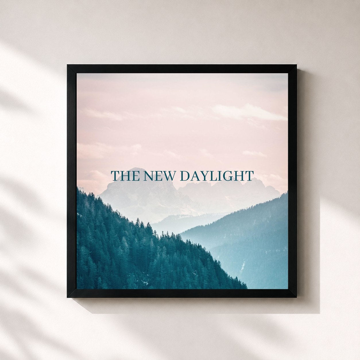 #noir Tableau carré de l'album The New Daylight de Dash Berlin, cadre noir 32x32 cm