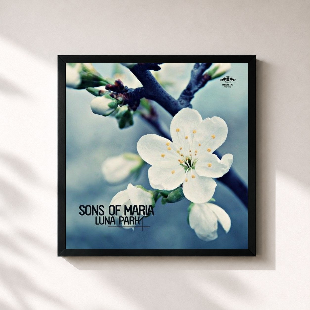 #noir Tableau carré de l'album Luna Park de Sons Of Maria, cadre noir 32x32 cm