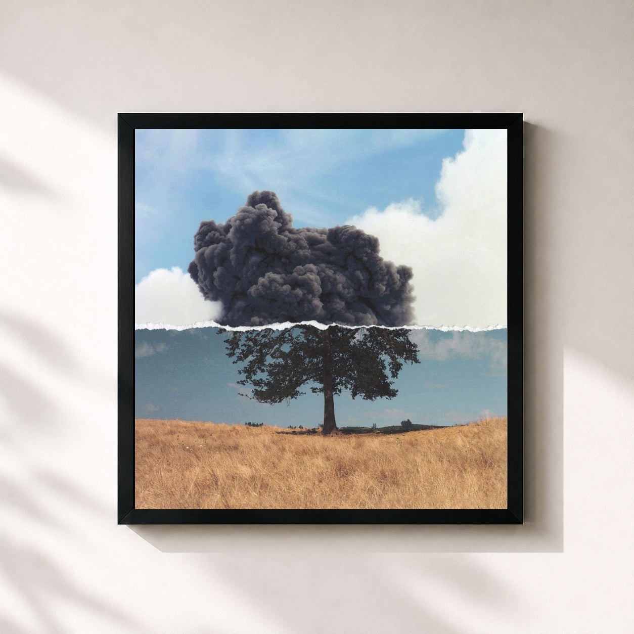#noir Tableau carré de l'album Cognition de Wilkinson, cadre noir 32x32 cm