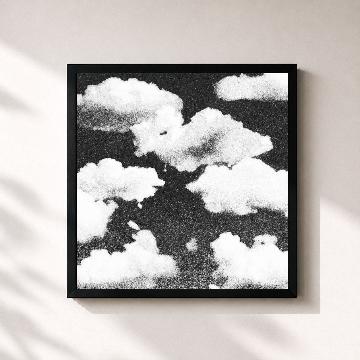 #noir Tableau carré de l'album New Heart Designs de Turnstile, cadre noir 32x32 cm