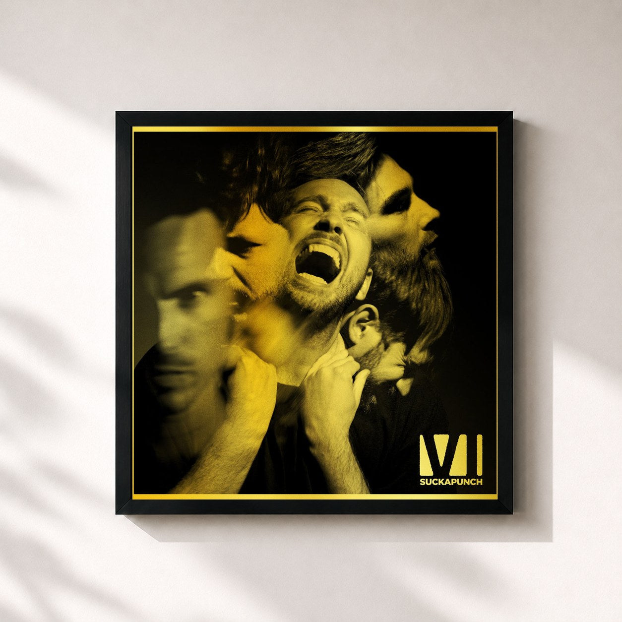 #noir Tableau carré de l'album SUCKAPUNCH (Deluxe Edition) de You Me At Six, cadre noir 32x32 cm