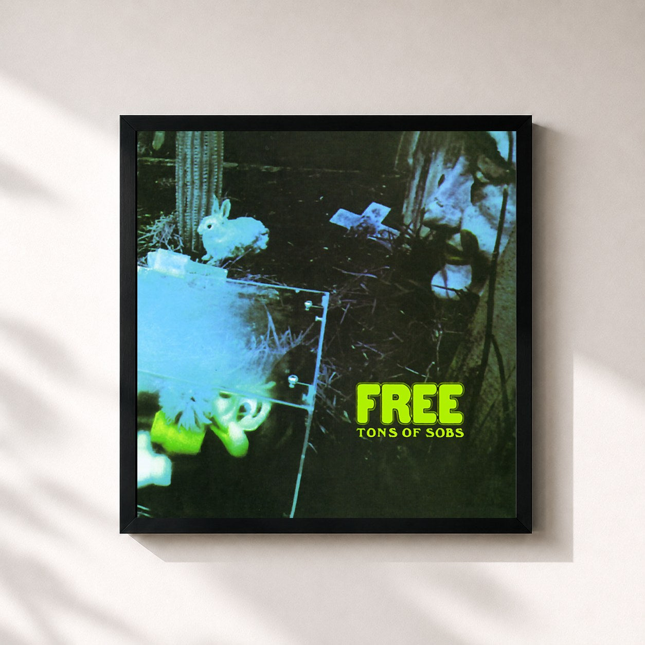 #noir Tableau carré de l'album Tons Of Sobs (Remastered / Bonus Track Edition) de Free, cadre noir 32x32 cm