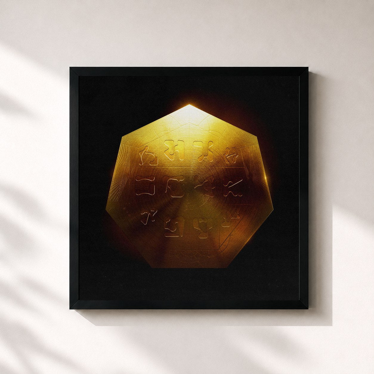 #noir Tableau carré de l'album Contact de Sub Focus, cadre noir 32x32 cm