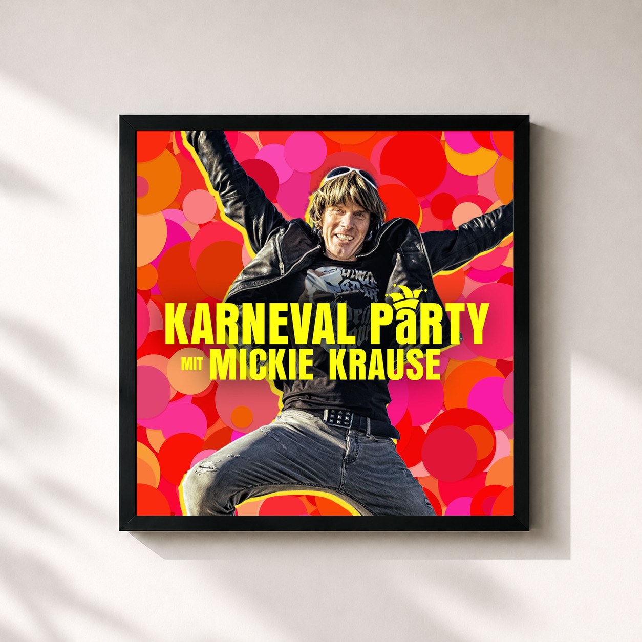 #noir Tableau carré de l'album Karneval Party mit Mickie Krause de Mickie Krause, cadre noir 32x32 cm
