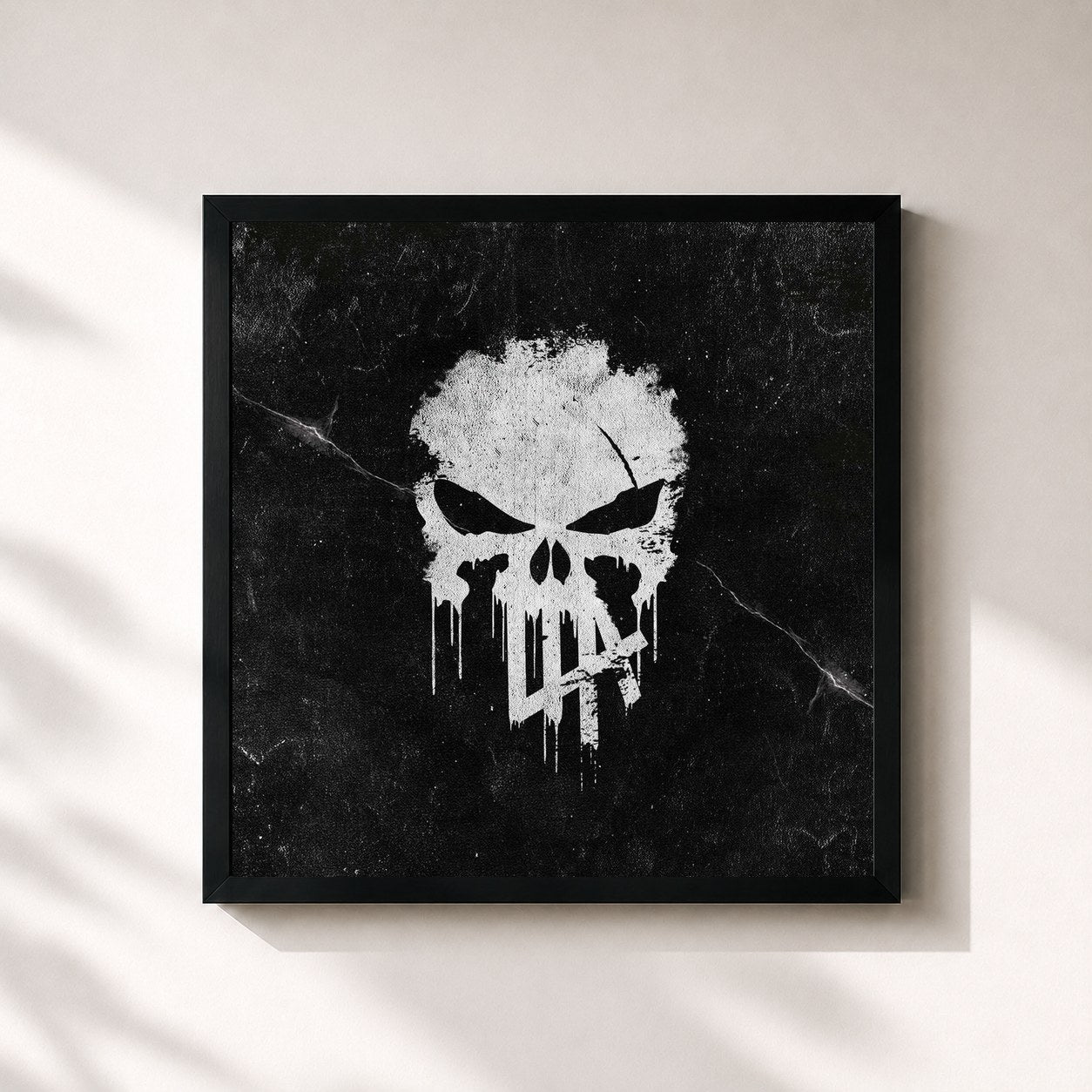 #noir Tableau carré de l'album Lang lebe Asche de Asche, cadre noir 32x32 cm