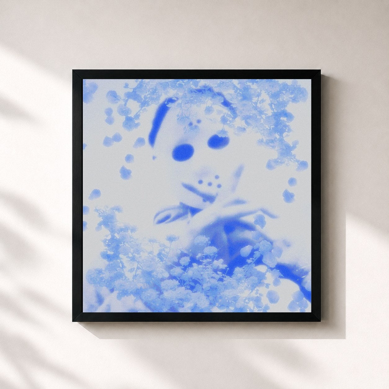 #noir Tableau carré de l'album Frost God de Yung Lean, cadre noir 32x32 cm