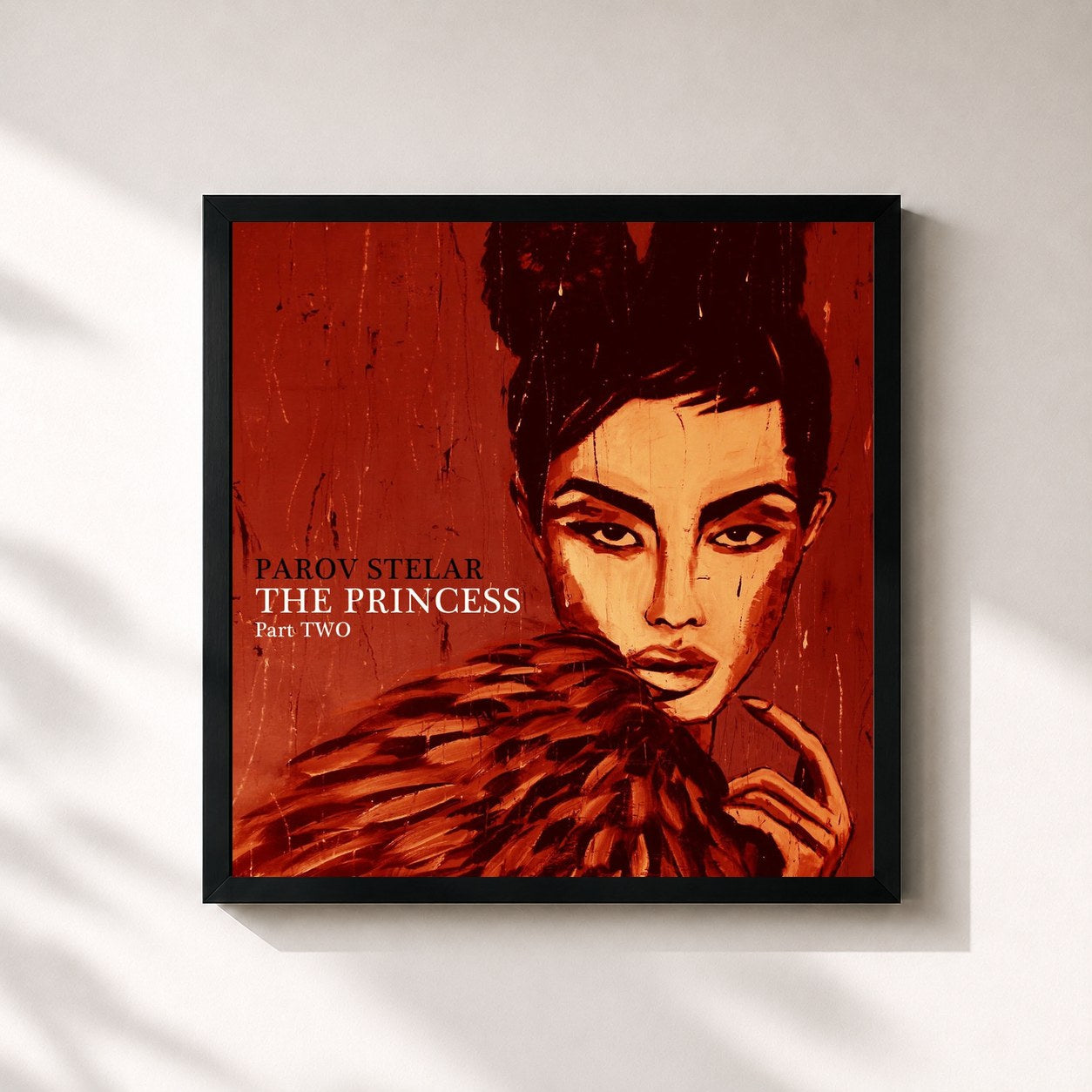 #noir Tableau carré de l'album The Princess, Pt. Two de Parov Stelar, cadre noir 32x32 cm