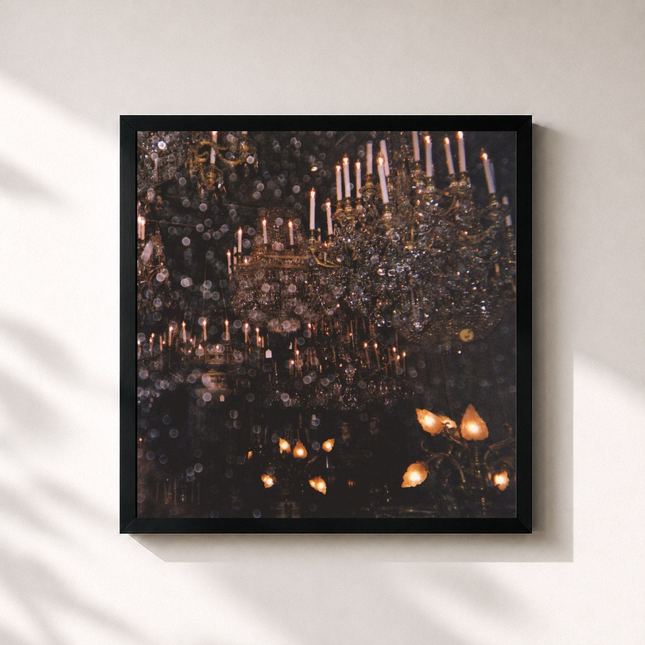 #noir Tableau carré de l'album Sings Christmas Carols de Mark Kozelek, cadre noir 32x32 cm
