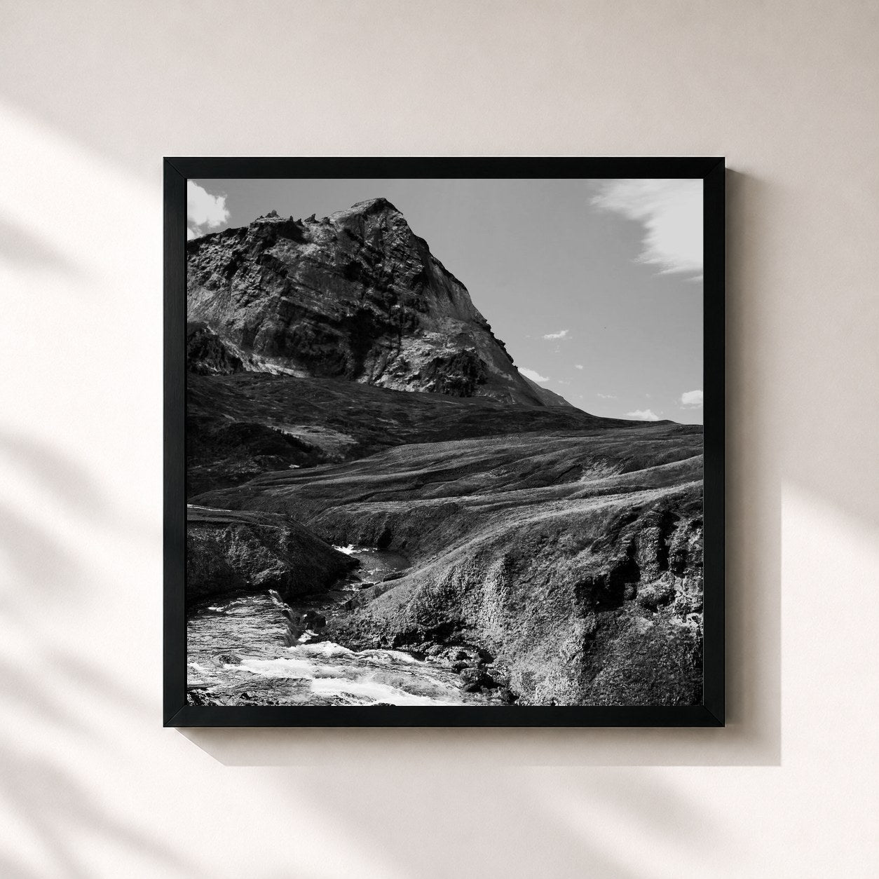 #noir Tableau carré de l'album Outside Problems de Andrew Bird, cadre noir 32x32 cm