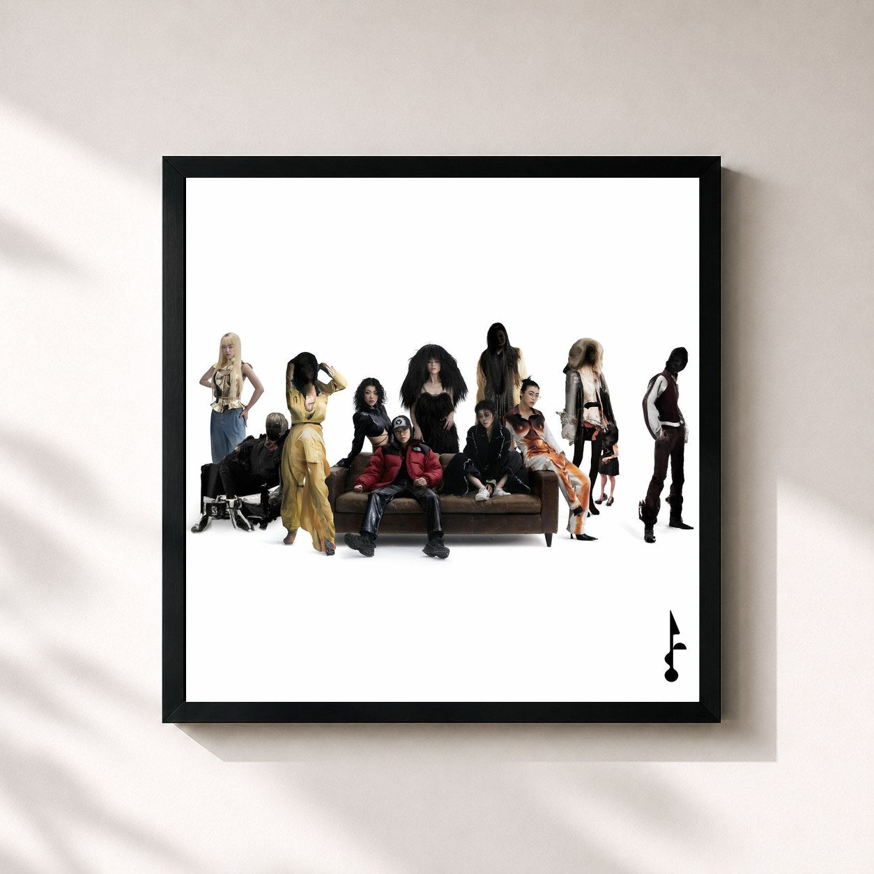 #noir Tableau carré de l'album Episode1 : Love de So!YoON!, cadre noir 32x32 cm